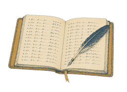 Open falconer's logbook with handwritten entries