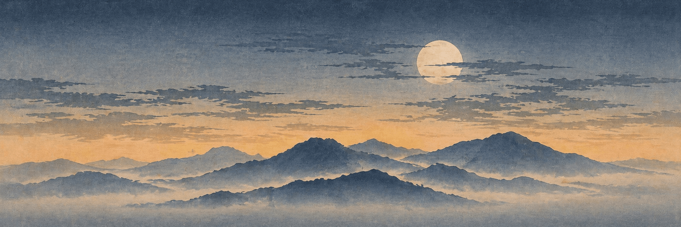 Moonrise over the mountains